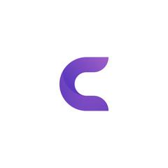 Letter C Logo. C Letter Design Vector. Letter C logo icon design template element with gradient - Vector