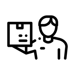 Receipt of Parcel Icon Vector. Outline Receipt of Parcel Sign. Isolated Contour Symbol Illustration