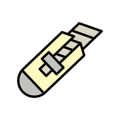 Cutter Knife icon vector simple and trendy design