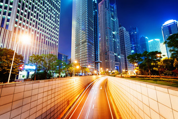 the night view of the lujiazui financial centre