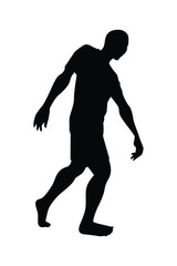 Fototapeta na wymiar Zombie silhouette vector on white background