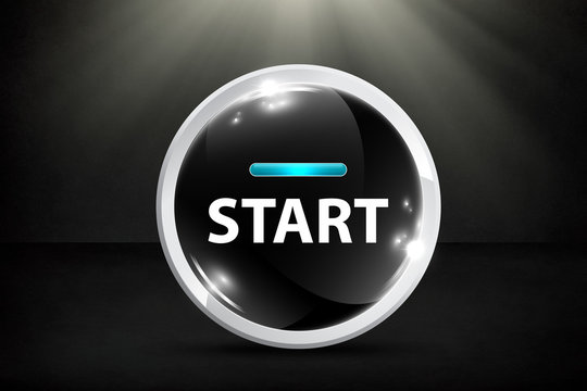 Start button on dark background