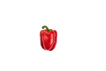 red bell pepper isolated on white background