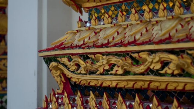 Closeup Of Details of a Buddhist monastery