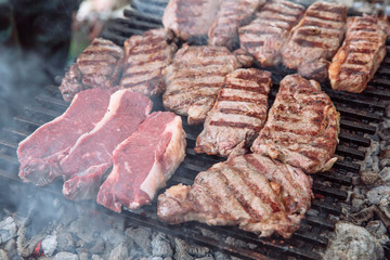 Grilled meat steak.