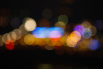 Bokeh von Stadtlichtern