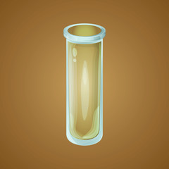 Magic potion empty bottle game asset vector icon, cute fantasy design, isolated element.