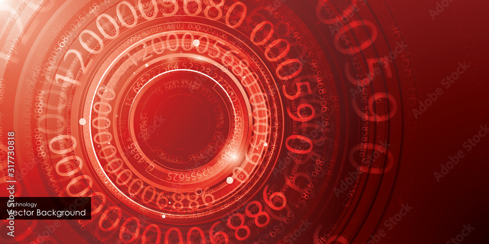 Poster binary code technology background