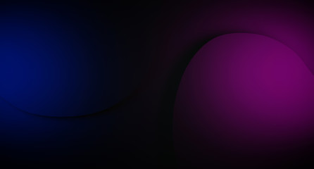 Dark background with blue and purple backlighting. Background for a poster, banner, or business card. 3D rendering.