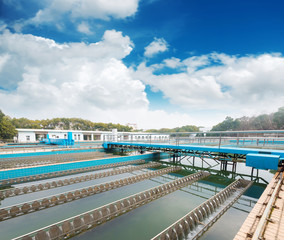Modern urban wastewater treatment plant