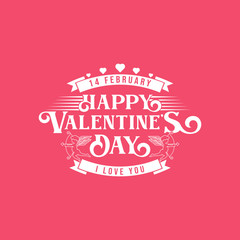 Valentine's day background Vector illustration.