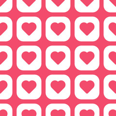 Love Hearts seamless pattern vector illustration.