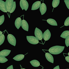 seamless pattern with green foliage