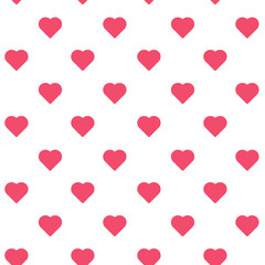 Valentine's day seamless pattern vector illustration. seamless vector pattern of hearts with simple flat design. Valentines day background vector illustration.