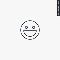 Emotion of joy, linear style sign for mobile concept and web design
