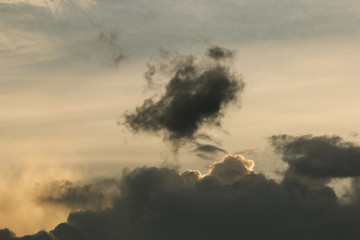 dramatic sky with clouds
