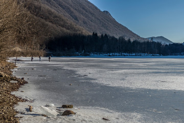 Ghirla lake frozen