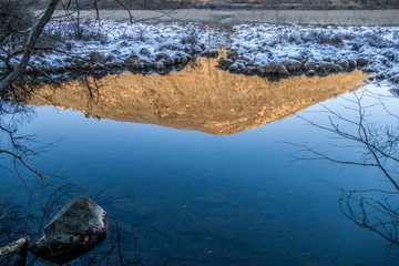 Ghirla lake frozen