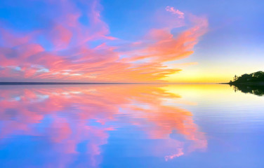 Sunset Ocean Reflection