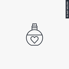 Love potion, linear style sign for mobile concept and web design