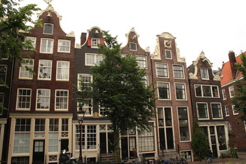 Fototapeta premium Jolies Façades Amsterdam Pays Bas