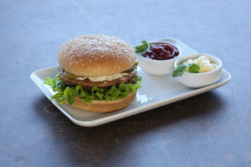 hamburger presentation