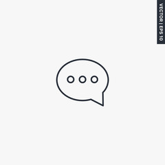 Texting, linear style sign for mobile concept and web design