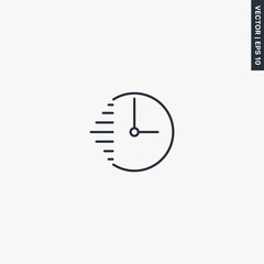 Time, linear style sign for mobile concept and web design