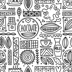 Chocolate background, seamless pattern for your design