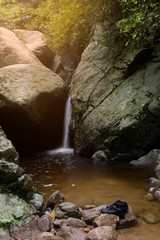 Chan Ta Then waterfall Beautiful work in national parks Chonbri Thailand - 317738038