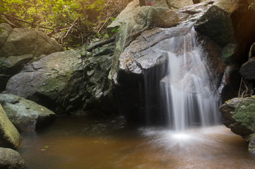 Chan Ta Then waterfall Beautiful work in national parks Chonbri Thailand - 317738098