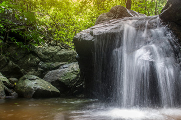 Chan Ta Then waterfall Beautiful work in national parks Chonbri Thailand - 317738213