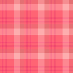 Seamless pattern in cute bright pink and red colors for plaid, fabric, textile, clothes, tablecloth and other things. Vector image.