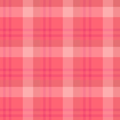 Seamless pattern in cute bright pink and red colors for plaid, fabric, textile, clothes, tablecloth and other things. Vector image.