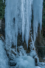 Icefall in the caves of Valganna
