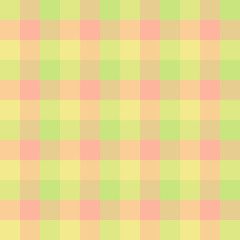 Seamless pattern in cute yellow, pink and green colors for plaid, fabric, textile, clothes, tablecloth and other things. Vector image.