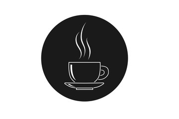 Hot coffee icon, tea icon vector 