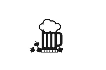 cold beer icon vector 