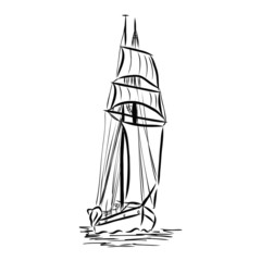 sketch of a ship