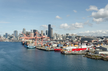 Naklejka premium Port Seattle
