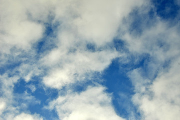 Altocumulus Clouds on a blue sky.