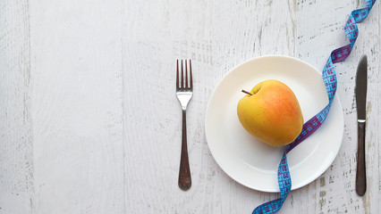 Food for weight loss and healthy lifestyle, little food, diet