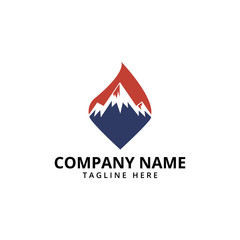 Mountain Logo Template. Vector Illustrator.