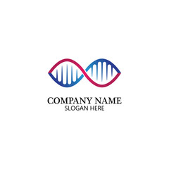 Infinity DNA Logo Icon Vector