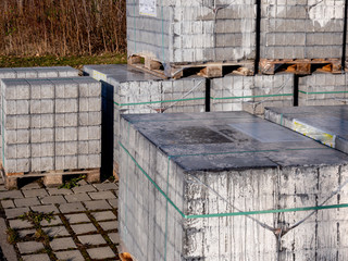 Betonsteine Baumaterial für Wegebau