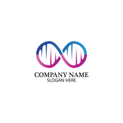 Infinity DNA Logo Icon Vector