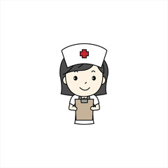 Vector of a sweet nurse character