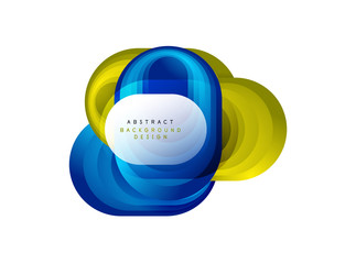 Vector abstract geometric bubble banner created with round shapes. Trendy simple button. Illustration For Wallpaper, Banner, Background, Card, Book Illustration, landing page