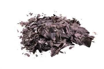 wood ash isolated on white background