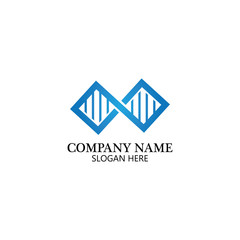 Fototapeta premium Infinity DNA Logo Icon Vector